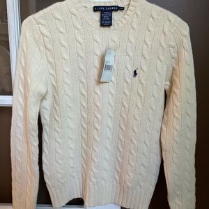 Ralph Lauren classic cable cashmere sweater